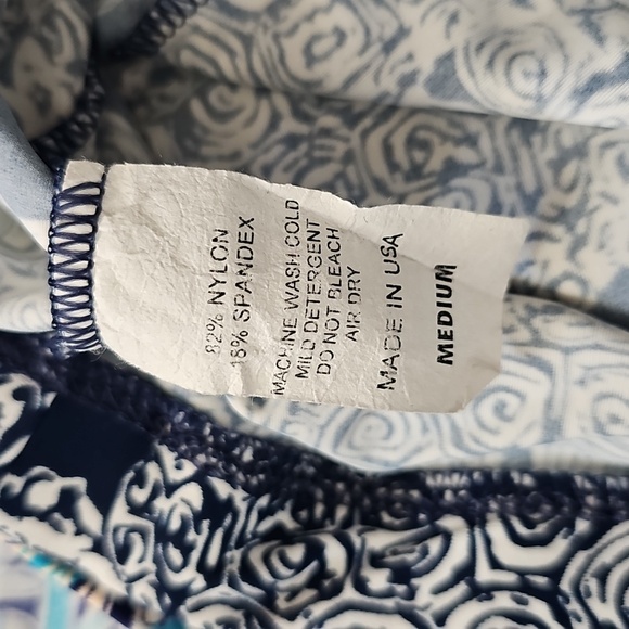 2 Southwinds Blue Coastal Patterned Leggings, Womens Medium - Picture 5 of 6